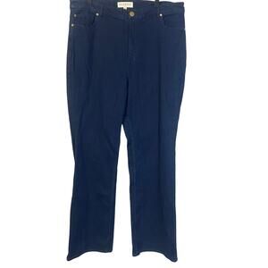 ELOQUII NWT Dark Wash Denim Flare Leg Bootcut Jeans High Rise Sz 16